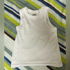 Athleta Ribbed White Tank